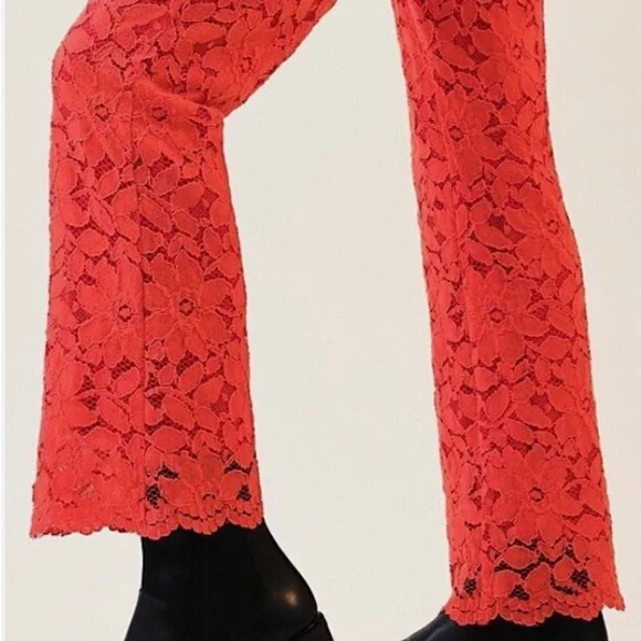 Free People Women's Disco Wild Laces Pull On Flare Pants - Picture 4 of 6